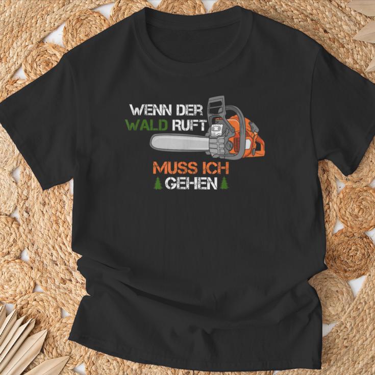 Wenn Der Wald Ruft Muss Ich Gehen If The Forest Is Rufting Must Be In German T-Shirt Geschenke für alte Männer