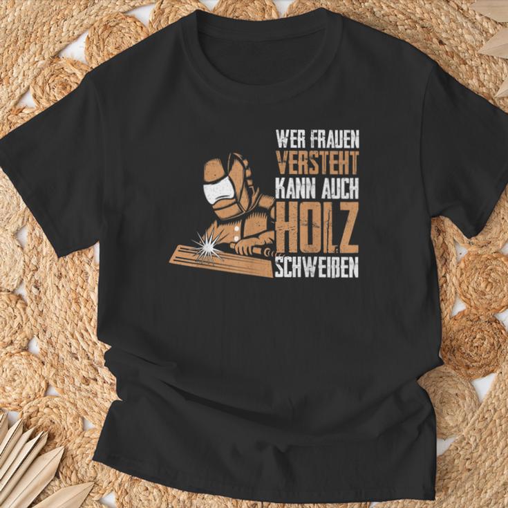 Wer Frauen Understands Can Also Wood Sweat T-Shirt Geschenke für alte Männer