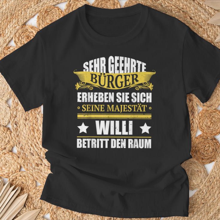 Willi Name Birthday Willi Betritt Den Raum T-Shirt Geschenke für alte Männer