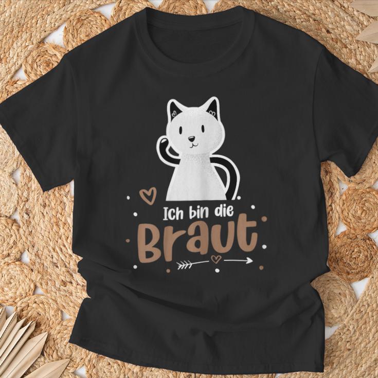 Women's Bridal Hen Night Cat Wedding T-Shirt Geschenke für alte Männer