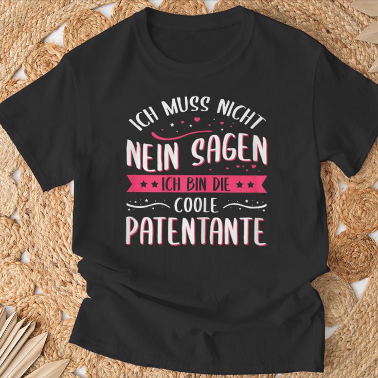 Women's Ich Muss Nicht Nein Sagen Ich Bin Die Coole Patentantant T-Shirt Geschenke für alte Männer