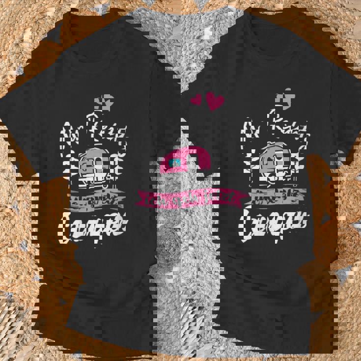 Women's Mir Reichts Ich Geh Camping Caravan Camper With-Neck T-Shirt Geschenke für alte Männer