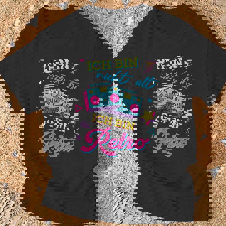Women's With-Neck Ich Bin Nicht Alt Ich Bin Retro 70S 80S 90S T-Shirt Geschenke für alte Männer