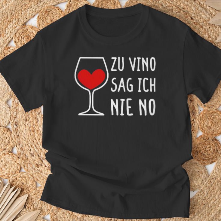 Women's Zuino Sag Ich Nie No Wine Drinker Women's Decorative Winemaker Wine T-Shirt Geschenke für alte Männer