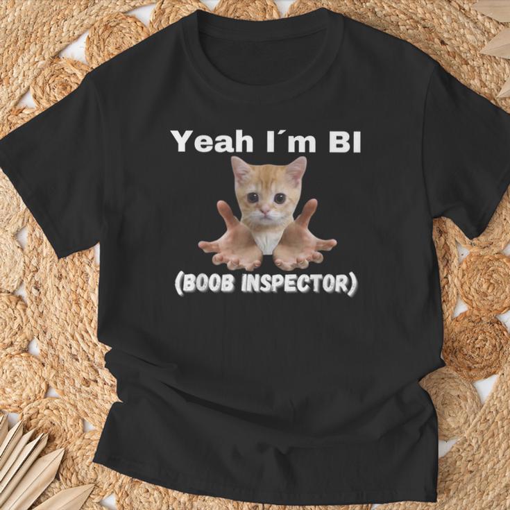 Yeah I'm Bi Boob Inspector T-Shirt Geschenke für alte Männer