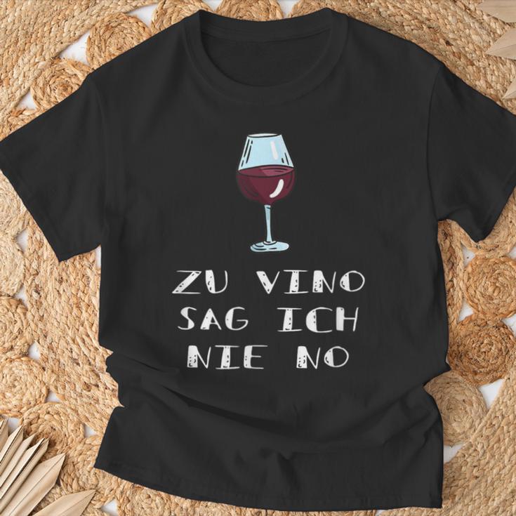 Zuino Sag Ich Nie No Wine Saying Wine Drinker T-Shirt Geschenke für alte Männer