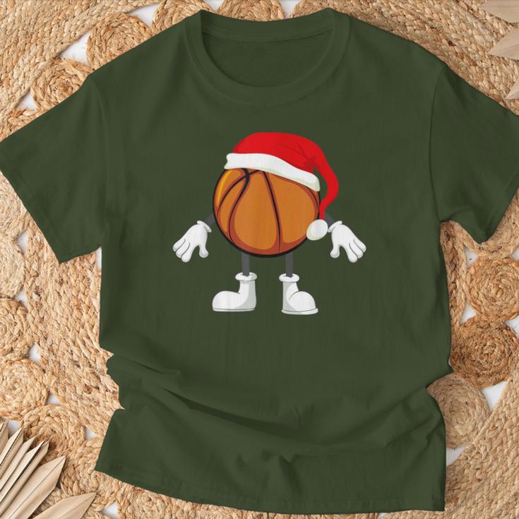 Basketball Christmas Santa Basketball Santa T-Shirt Geschenke für alte Männer