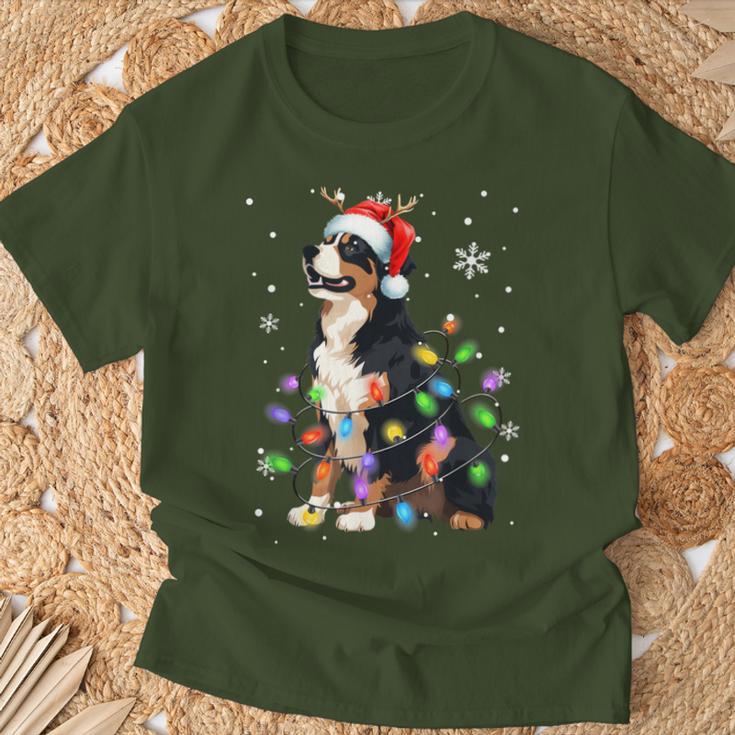 Bernese Mountain Dog Christmas Jumper Xmas Lights T-Shirt Geschenke für alte Männer