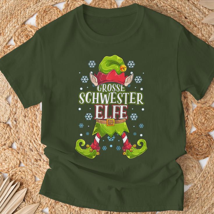 Big Sister Elf Christmas Outfit Christmas Family T-Shirt Geschenke für alte Männer