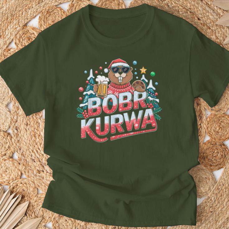 Bòbr Kurwa Bober X Xmas Weihnachtsbier Kurwa Bober Xmas Beer T-Shirt Geschenke für alte Männer