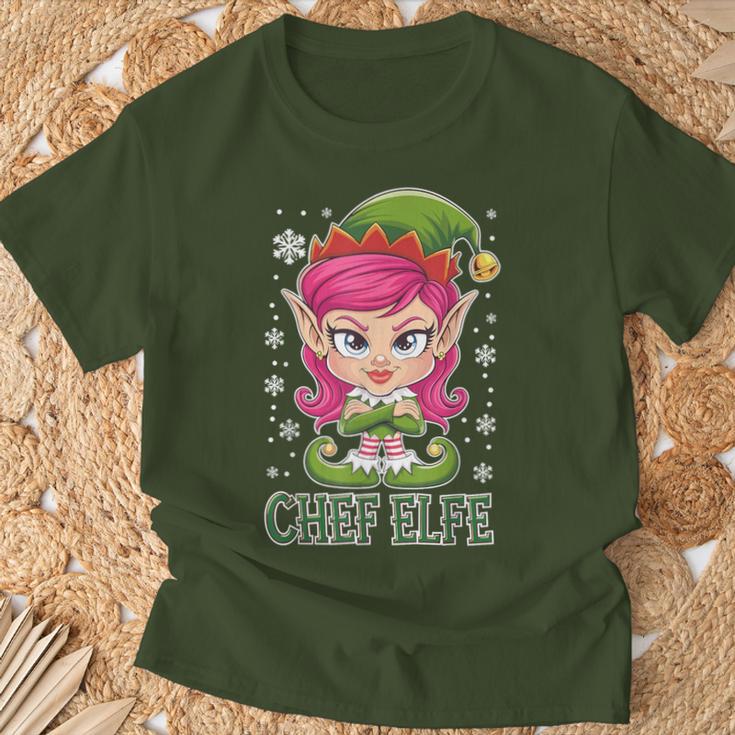 Chef Elf Saying Outfit Christmas T-Shirt Geschenke für alte Männer