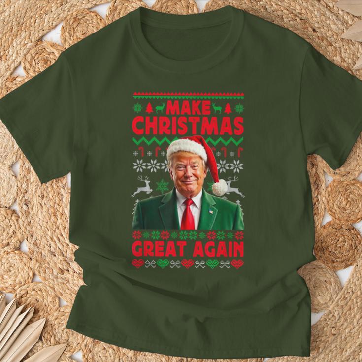 Make Christmas Great Again Santa Trump Christmas Ugly T-Shirt Geschenke für alte Männer