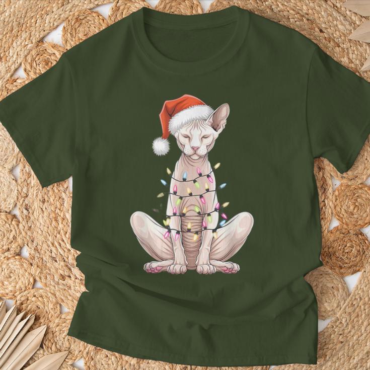 Christmas Hat Sphynx Cat Santa Hat Merry Christmas Xmas T-Shirt Geschenke für alte Männer