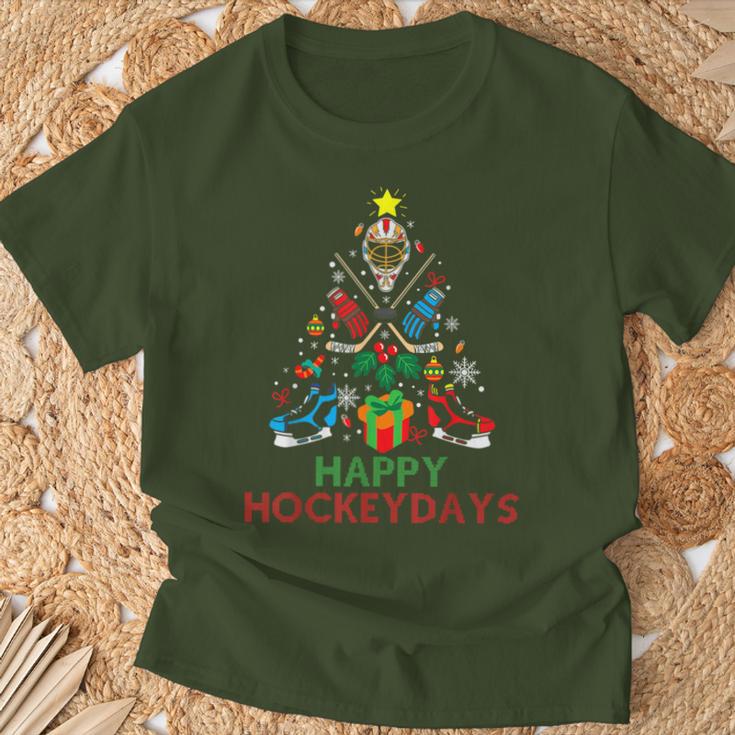 Christmas Ice Hockey Lazy Christmas Sweater Boy Girls T-Shirt Geschenke für alte Männer