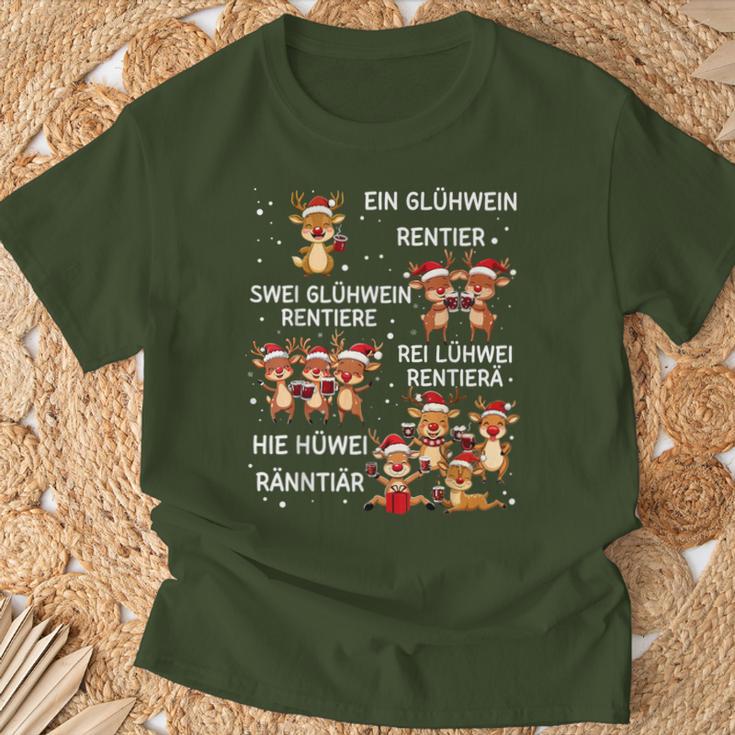 Christmas Mulled Wine Rudolph Reindeer T-Shirt Geschenke für alte Männer