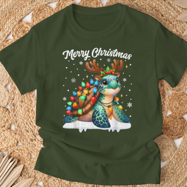 Christmas Outfit Christmas Jumper Turtle Christmas T-Shirt Geschenke für alte Männer