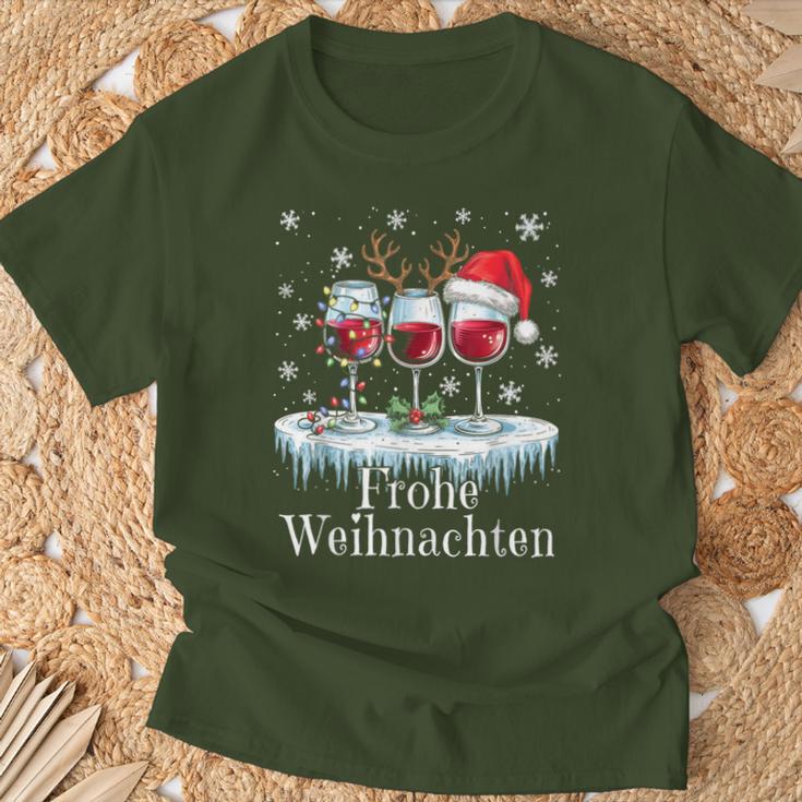 Christmas Red Wine Merry Christmas Reindeer Santa Claus T-Shirt Geschenke für alte Männer