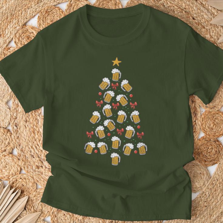 Christmas Tree Christmas Beer Glass Tree Men T-Shirt Geschenke für alte Männer