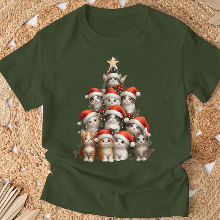 Christmas Tree Christmas Cats Christmas T-Shirt Geschenke für alte Männer