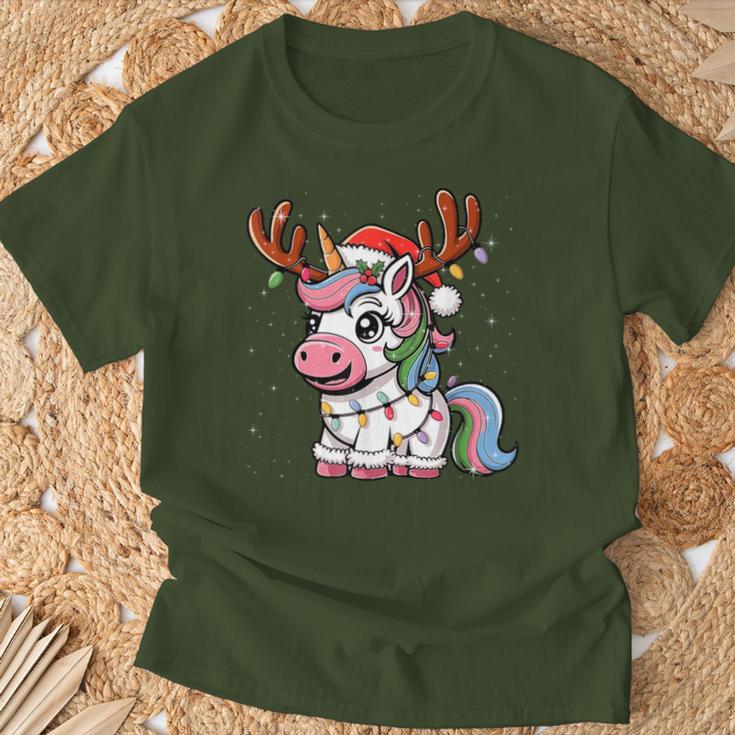 Christmas Women's Children's Unicorn Christmas T-Shirt Geschenke für alte Männer