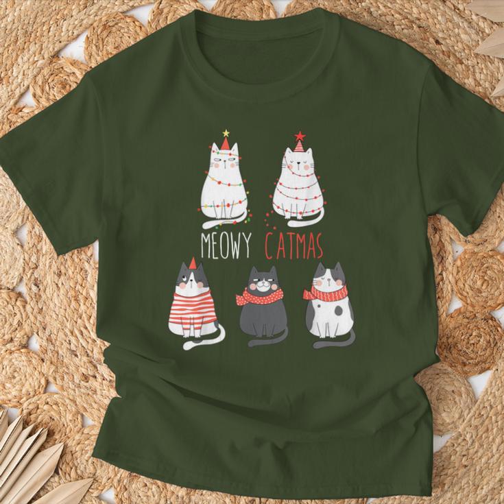 Cute Cats Xmas Kitten Christmas Outfit Christmas T-Shirt Geschenke für alte Männer