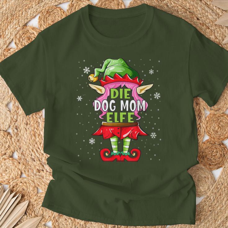 Dog Mom Elf Outfit Christmas Family Christmas T-Shirt Geschenke für alte Männer