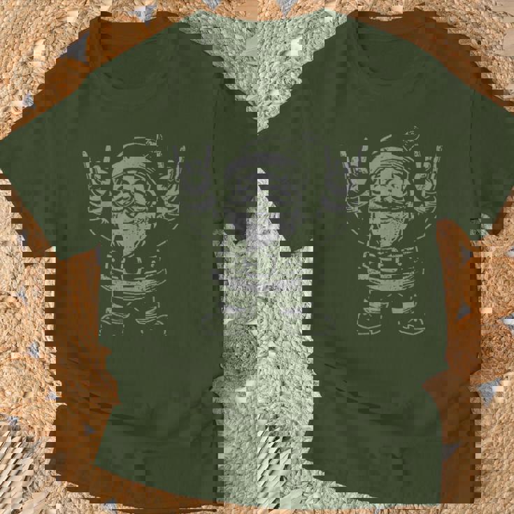 El Rocker Santa Clause T-Shirt Gifts for Old Men