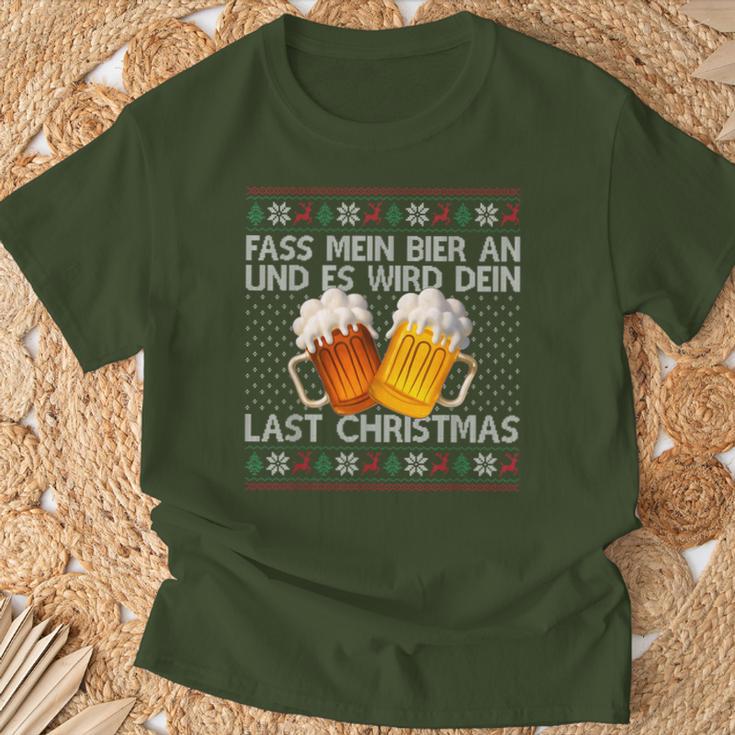 Fass Mein Beer An Und Es Wird Dein Last Christmas Xmas Beer T-Shirt Geschenke für alte Männer