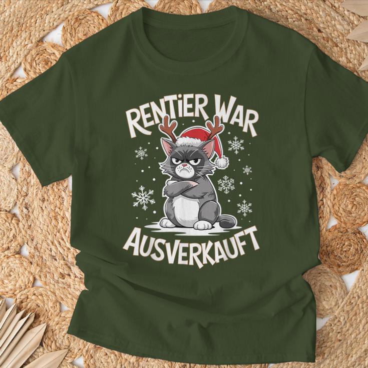 Christmas Cat Reindeer Was Out Sold Out T-Shirt Geschenke für alte Männer