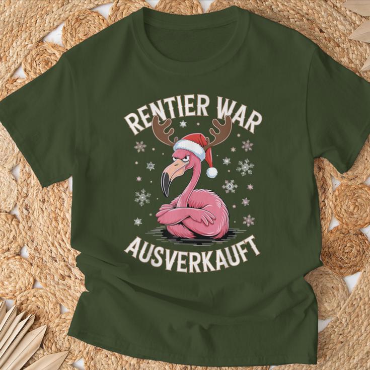 Christmas Flamingo Reindeer Was Out Sold Out T-Shirt Geschenke für alte Männer