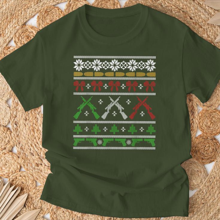 Guns For Christmas Ugly Sweater Gun Right Hunting Military T-Shirt Geschenke für alte Männer