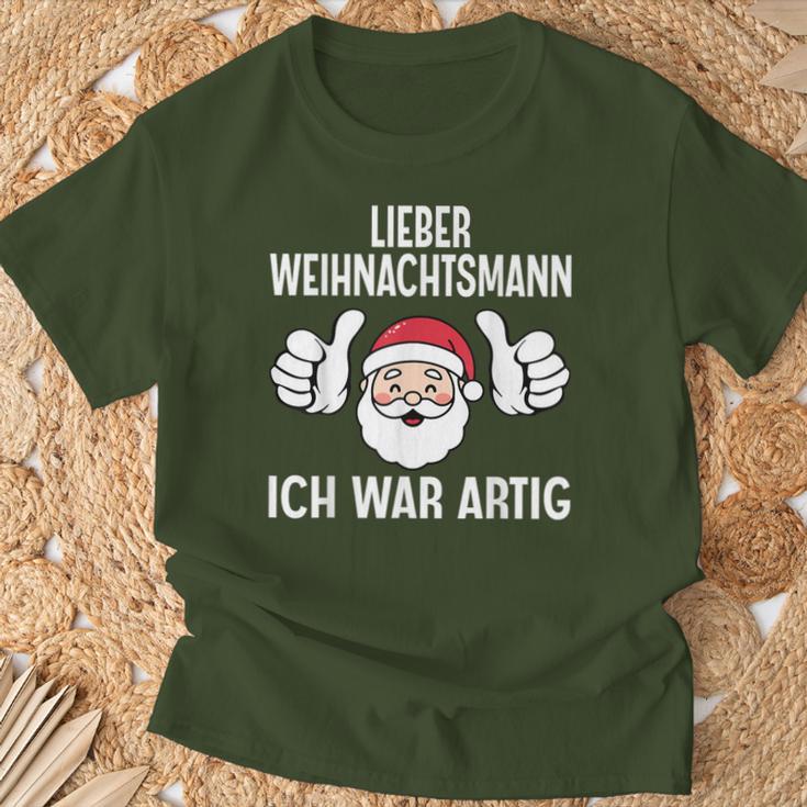 Lieber Weihnachtsmann Ich War Artig Christmas T-Shirt Geschenke für alte Männer