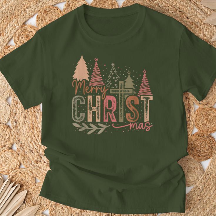 Merry Christmas Christian Christmas Tree T-Shirt Geschenke für alte Männer