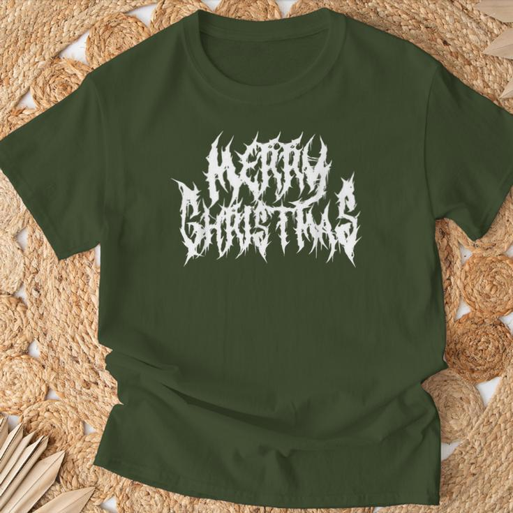 Merry Christmas Death Metal Metal Goth Xmas T-Shirt Geschenke für alte Männer