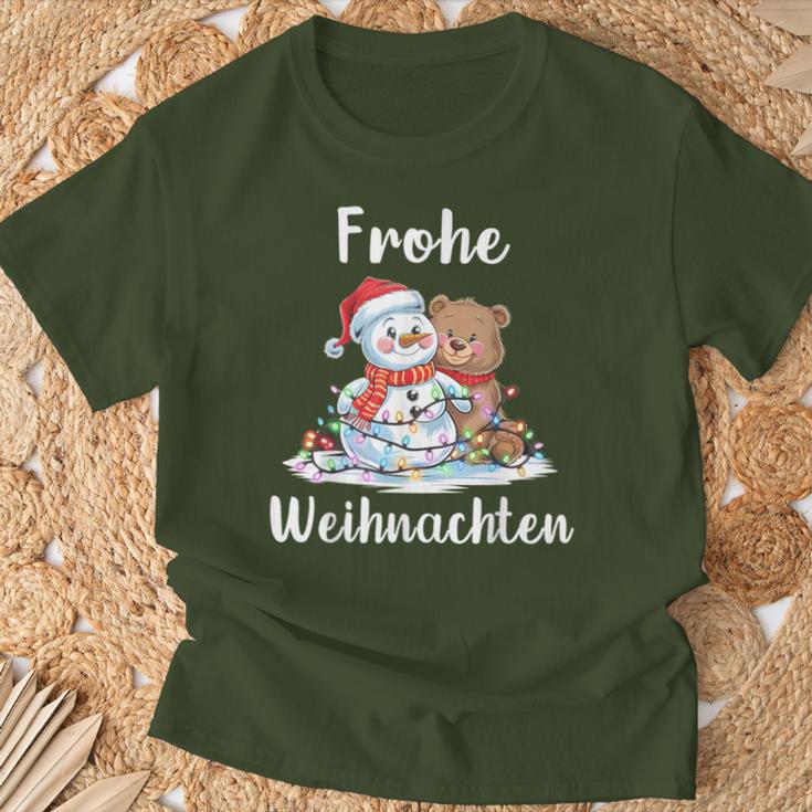 Merry Christmas Snowman Christmas Bear Christmas Eve T-Shirt Geschenke für alte Männer