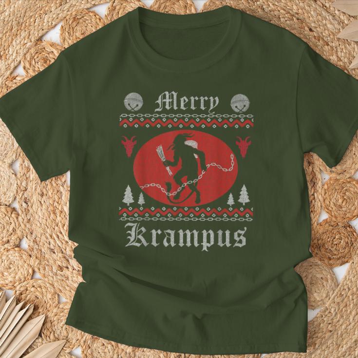 Merry Krampus Christmas Xmas Horror Ugly Jumper Evil Pyjamas S T-Shirt Geschenke für alte Männer