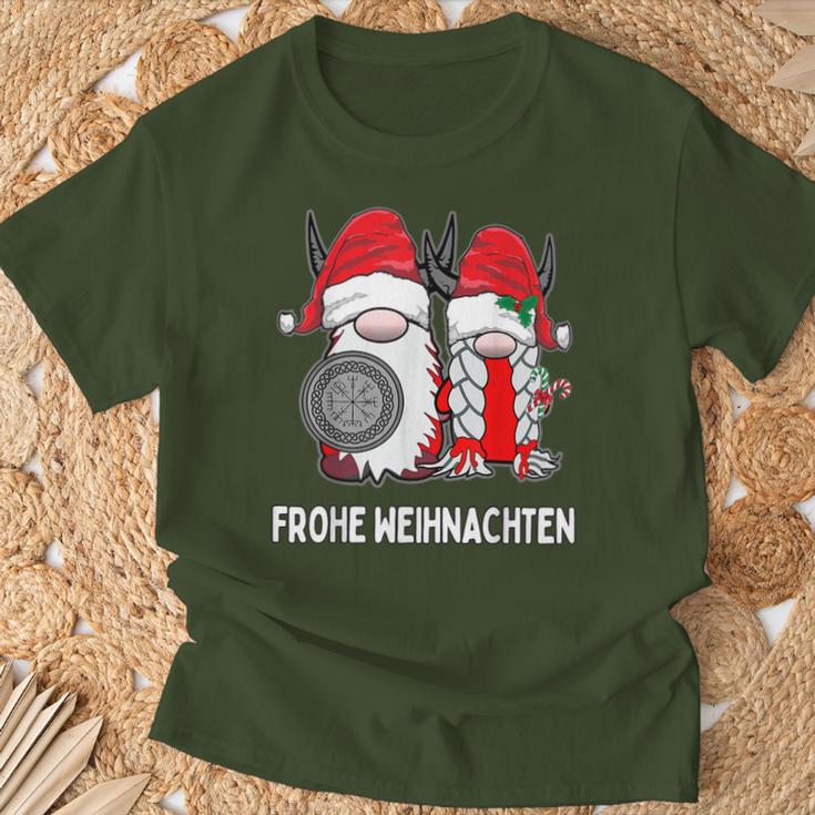 Nordic Gnomeiking Tomte Couple Merry Christmas German T-Shirt Geschenke für alte Männer