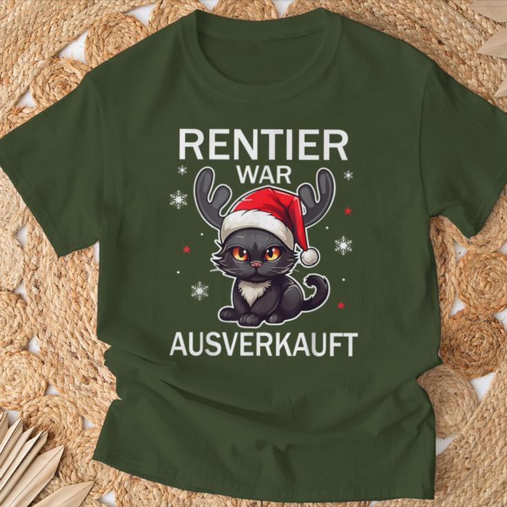 Reindeer Was Out Sold Cats Christmas T-Shirt Geschenke für alte Männer