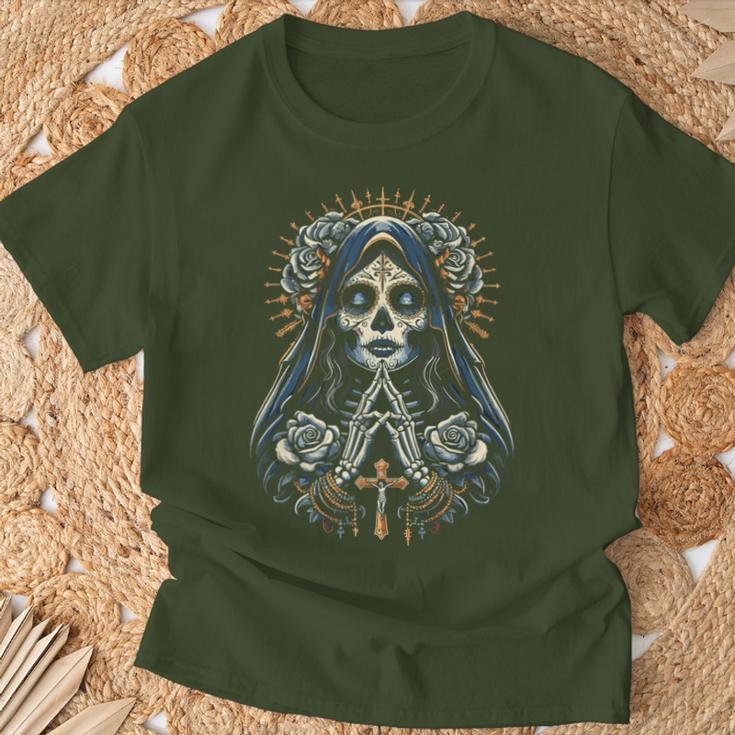 Skull Santa Muerte Christian T-Shirt Geschenke für alte Männer