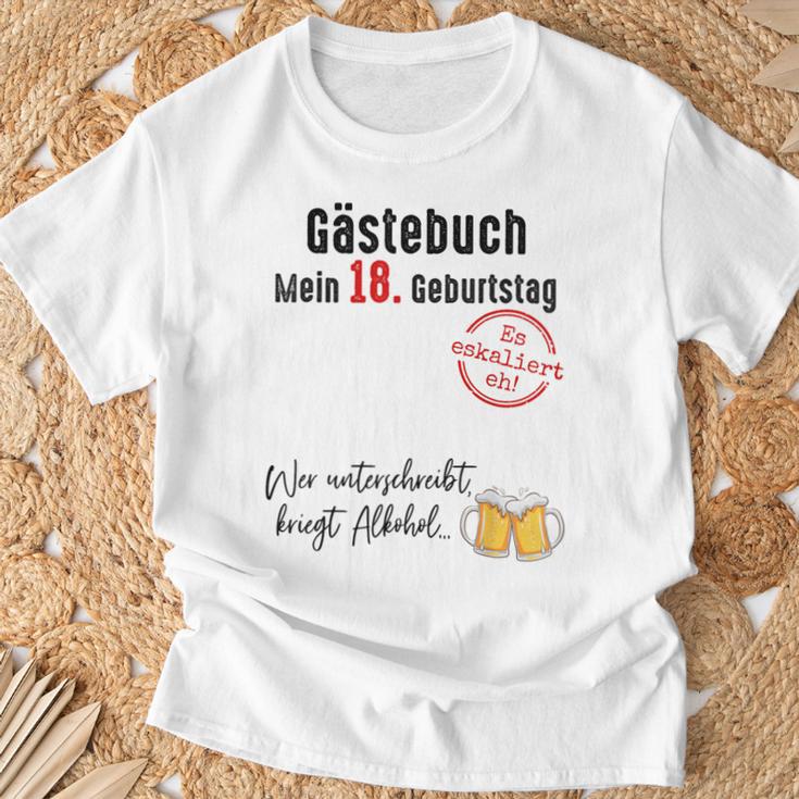 18Th Birthday Boy Girl 18 Years Guest Book T-Shirt Geschenke für alte Männer