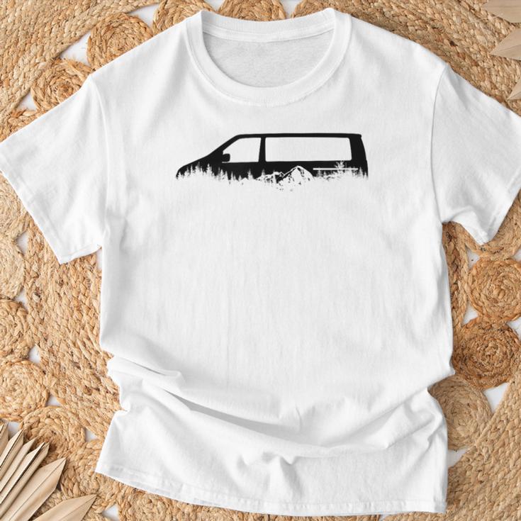 4X4 Offroad Camping T6 Outdoor Silhouette Nature Camping 4Wd Gray T-Shirt Geschenke für alte Männer