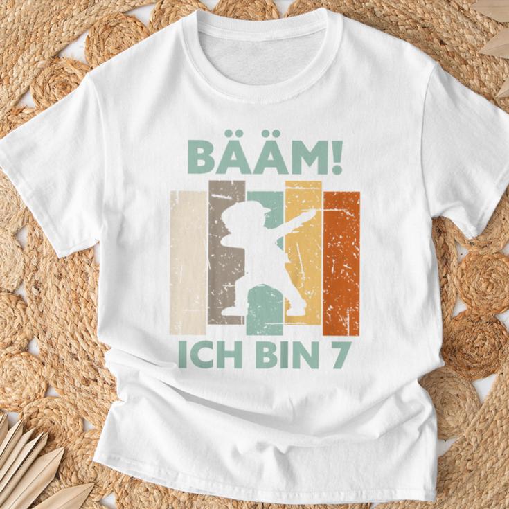 7Th Birthday Girl Kinder Bääm Ich Bin 7 Sieben Jahre Junge 7Th T-Shirt Geschenke für alte Männer