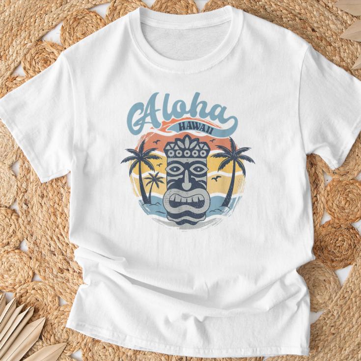 Aloha Hawaii Retro Sunset Tiki Hawaii Beachintage T-Shirt Geschenke für alte Männer