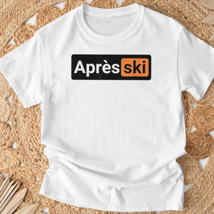 Après Ski Apres Ski-Haserl Ski Holiday Skiing Mountain Outfit T-Shirt Geschenke für alte Männer