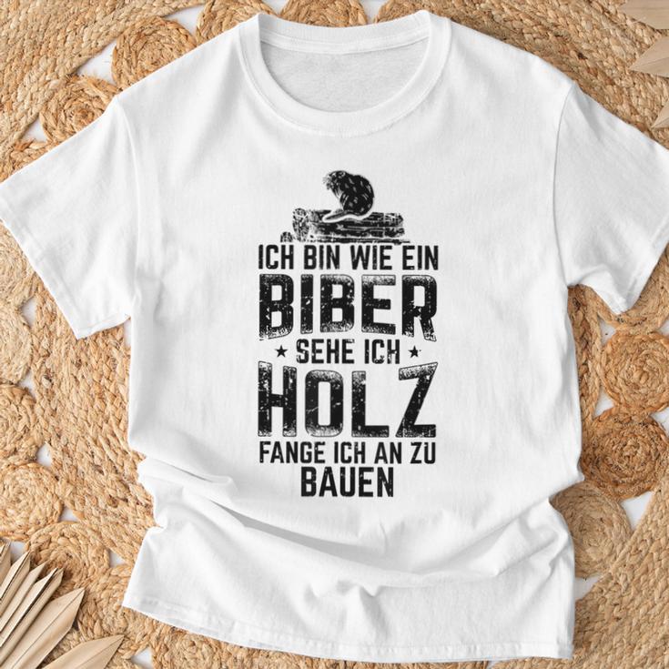 Beaver Wood Carpenters Carpenters Woodworm Carpenters T-Shirt Geschenke für alte Männer