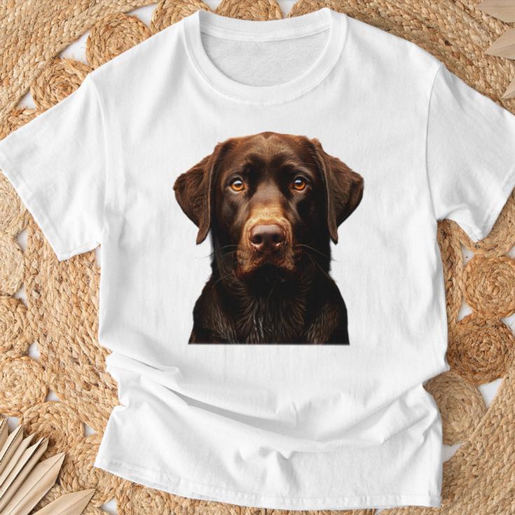 Brauner Labrador I Labrador Gesicht T-Shirt Geschenke für alte Männer