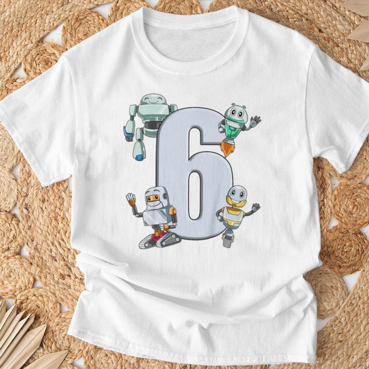 Children's 6 Years Birthday Robot And Technology T-Shirt Geschenke für alte Männer