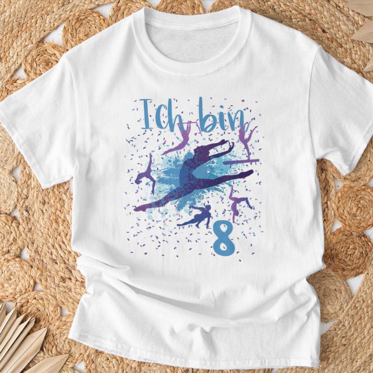 Children's 8Th Birthday Girls' Gymnastics Ich Bin 8 T-Shirt Geschenke für alte Männer