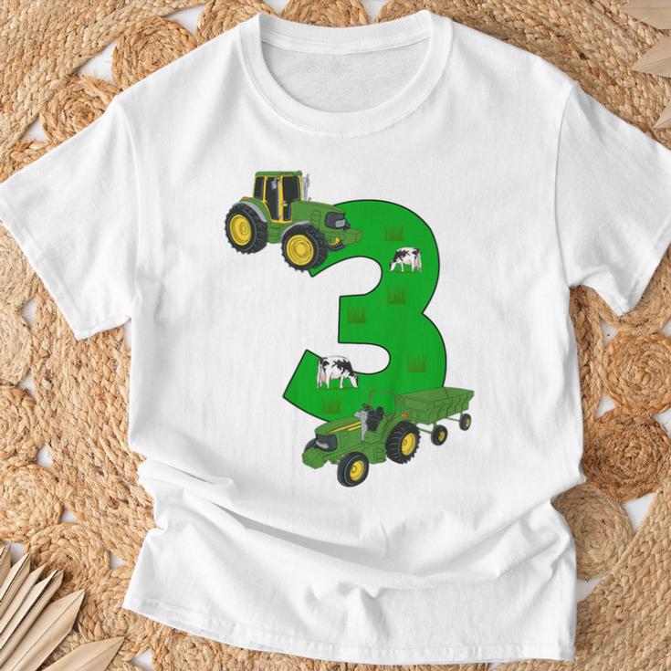 Children's Birthday 3 Years Tractor Tractor 3Rd Birthday T-Shirt Geschenke für alte Männer