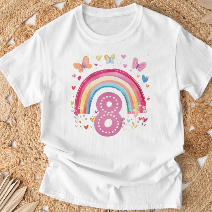 Children's Birthday 8 Girls Rainbow Fairy Eight 8 Years T-Shirt Geschenke für alte Männer